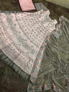 Vestido Anarkali de Diseñador, Salwar Kameez Indio Pakistaní, Vestido de Fiesta de Boda - Product Image 4