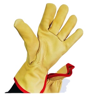 Gants de conduite durables en cuir de chèvre blanc de qualité supérieure pour conducteur de camion, sécurité au travail - Product Image 5