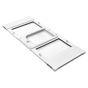 Puerta para Gatos con Marco de Aluminio Ajustable, Vidrio de Alta Transparencia, 4 Modos de Bloqueo Seguro, Compatible con Ventanas de 31 a 36 Pulgadas de Ancho - Product Image 1