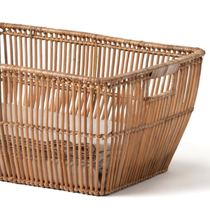 Cesta de Almacenamiento Rústica de Bambú y Ratán Hecha a Mano, Ecológica, Organizador Tejido a Mano para Cocina, Baño y Lavandería por Vietrustic - Product Image 4