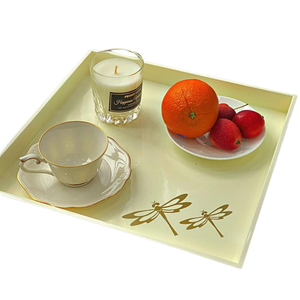 Plateau de service en laque vietnamienne haut de gamme - Style artistique avec incrustation de nacre, motif poisson Koi pour hôtels et complexes hôteliers - Product Image 6
