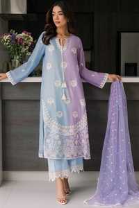 Salwar Kameez Negro con Bordado Floral para Mujer, Corte Holgado, Largo hasta el Suelo, Ropa Tradicional India/Pakistaní para Bodas, Modal y Algodón - Product Image 4