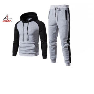 Survêtement de jogging en molleton pour hommes, ensemble personnalisé, automne, hiver, sweat-shirt à capuche, simple - Product Image 1