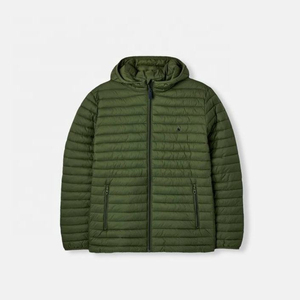 Men's Lightweight Quilted <b>Puffer</b> <b>Jacket</b> Hooded Zip Insulated Padded Outdoor Winter Coat Wholesale OEM Custom Logo - Product Image 2