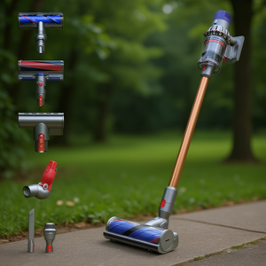 Handheld Cordless <b>Vacuum</b> Cleaner with Cyclone Suction <b>Portable</b> Nickel Copper Finish - Product Image 2