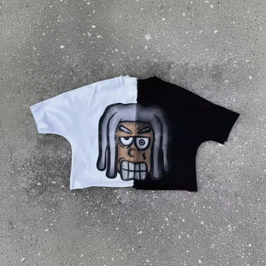 T-shirt Streetwear Boxy Fit de Marque de Vêtements de Fabricant, Impression DTG, Coupe Boxy, Impression Sérigraphique, T-shirt Court en Tissu Lourd - Product Image 2