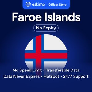 Eskimo Îles Féroé 3GB eSIM Sans expiration des données Données de voyage à haute vitesse 5G/4G Pas de carte SIM physique requise S-FI-03 Smartphones numériques - Product Image 1