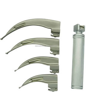 Debonairii Factory Direct LED Macintosh Laryngoscope 4pcs Set Lame Incurvée Acier Inoxydable ENT Équipement de Diagnostic Vétérinaire - Product Image 1