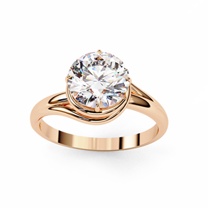 Anillo de Compromiso de Moissanita con Corte Brillante Redondo para Mujer, Anillo de Boda Solitario Ajustable, Joyería Chapada, Regalo - Product Image 4