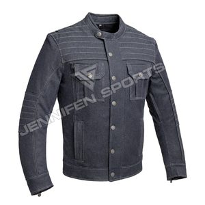Men's 100% Cotton Denim Jeans Fabric Motorcycle <b>Biker</b> <b>Jacket</b> With Armoured CE Protected Racing Denim Motorbike <b>Jacket</b> For Men - Product Image 1