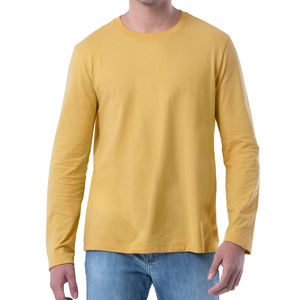 Camisetas de Manga Larga para Hombre, Cuello Redondo, 100% Algodón Jersey, Tallas Grandes, Corte Regular, Estilo Urbano, Secado Rápido y Transpirable, Más Vendidas - Product Image 6
