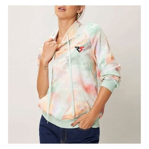 Venta al por mayor en stock Hombres y mujeres Tie Dye Sudaderas con capucha Tops con bolsillo Neon Tie Dye Mujeres Sudadera con capucha - Product Image 3