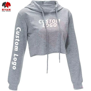 Haut court à capuche anti-rides pour femme, élégant, couleur personnalisée, grandes tailles, services OEM et ODM disponibles - Product Image 2