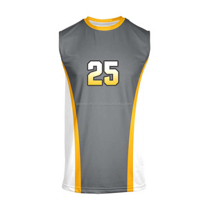Maillots de volley-ball unisexes personnalisés par sublimation - Créez votre propre maillot court 100 % polyester antibactérien avec logo et couleurs personnalisés de haute qualité - Product Image 1