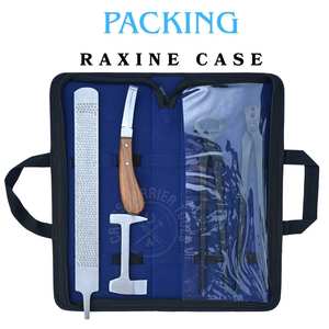 Kit complet d'outils de soin des sabots de cheval pour fermeurs, avec couteau à lame double tranchante, coupe-sabot, pince à sabots, extracteur de clous, polissoir, râpe et étui - Product Image 6