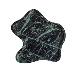 Designer Green Marble Abstract Shape <b>Tray</b> Natural Stone Decorative Serving <b>Tray</b> Luxury Coffee Table Display Platter Premium best - Product Image 1