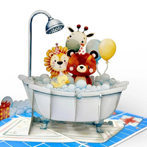 ของขวัญขายดีที่สุด การ์ดป๊อปอัพงานเลี้ยงวันเกิด การ์ดอวยพร 3 มิติ ทำมือจากกระดาษ การ์ดป๊อปอัพยอดนิยม ดีไซน์สั่งทำได้สำหรับวันเกิด - Product Image 2