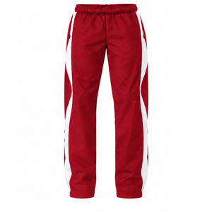 Red White Hooded Tracksuit Set Full Zip <b>Jacket</b> <b>Straight</b> Leg Pants Custom Athletic Training Sportswear Two Piece Team Uniform - Product Image 6
