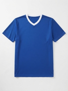 Maillot de football unisexe nouvelle saison 2026 en gros, manches courtes, anti-humidité, coupe ajustée, uniforme d'équipe personnalisé, 100 % polyester, col en V - Product Image 4