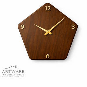 Horloge murale ronde en bois de luxe avec points 3D en relief, aiguilles blanches minimalistes, mouvement silencieux, design moderne et décoratif - Product Image 5