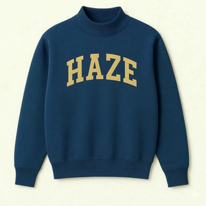 เสื้อสเวตเชิ้ตคอเต่าทรงโอเวอร์ไซส์ผ้าฝ้ายฟลีซ ให้ความอบอุ่นสำหรับฤดูหนาว สไตล์ลำลองแนวสตรีทแฟชั่นสุดเทรนดี้ - Product Image 1