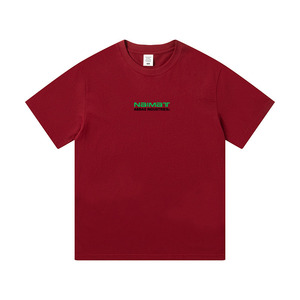 เสื้อยืดลำลองผู้ชายทรงโอเวอร์ไซส์ ไหล่ตก สไตล์สตรีทแฟชั่น ผ้าฝ้าย เรียบง่าย สไตล์มินิมอล - Product Image 4