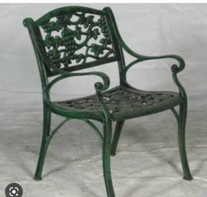 Cast Iron Garden <b>Chairs</b> Heavy Duty Metal Patio Seating Outdoor Vintage Style Armchairs Weather Resistant Furniture Pack of 2 - Product Image 5