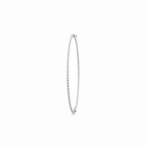 Bracelet Chaîne Solitaire en Diamant de Laboratoire au Design Élégant, Or Blanc 18K, Jonc Tendance pour Femme, Certifié IGI, à Vendre à l'Exportation - Product Image 2