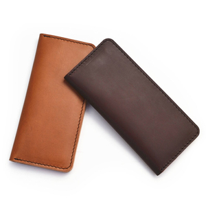 Leather Wallet <b>Brown</b> <b>Tan</b> Color Slim Bifold Card Holder Men's Accessory - Product Image 4