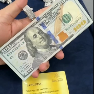 Colgante Personalizado de 1 Millón de Dólares con Moissanita VVS, Chapado en Plata, Estilo Hip Hop, Joyería Hecha a Mano, Regalo para Él, Estilo Rapper - Product Image 1