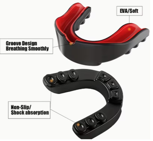 Protège-dents anti-ronflement en silicone rouge HAWK SPORTS INDUSTRIES pour la boxe - Protection sportive universelle, moulable et ajustable - Product Image 6