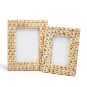 กรอบรูปหวายสานลายทอ งานไม้แกะสลัก กรอบรูปไม้ อัลบั้มรูป กรอบรูปสมัยใหม่ - Product Image 5