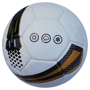 Soccer Ball Official Size 5 Training Durable <b>White</b> <b>Black</b> Gold Pattern Inflated Packing Customized LOGO - Product Image 4