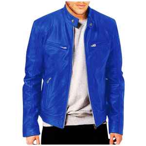 Vestes en cuir véritable vintage unisexe, style rétro classique, de haute qualité, avec logo frontal, pour l'hiver - Product Image 5