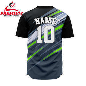 Maillot de baseball/softball respirant en gros, nouveau design, haute qualité, vierge, unisexe, grandes tailles, 100 % polyester à prix abordable - Product Image 4