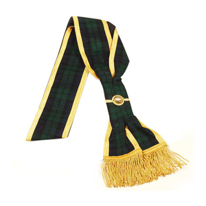 TOP Selling Custom Embroidered Masonic Regalia Sash with Sequins and <b>Sew</b>-On Badge Durable for Uniform Use OEM ODM Service - Product Image 2