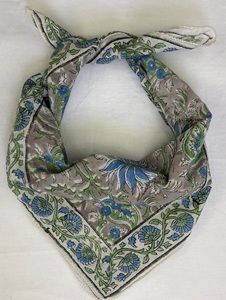 wholesale Hand Block Printed Organic Cotton <b>Bandana</b> Lightweight Soft Cotton Paisley <b>Bandana</b> Sunfaded Hand Dyed Vintage Style - Product Image 3