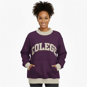 Sudadera de cuello alto para mujer, estilo urbano, para invierno, servicio ODM/OEM, alta calidad, moderna, ligera, con forro polar personalizable en la parte delantera - Product Image 4