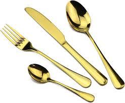 Ensemble de couverts élégants en acier inoxydable poli miroir, couteau, fourchette, cuillère, style occidental, pour steak, en or et argent, pour mariage, événements, cadeaux - Product Image 4
