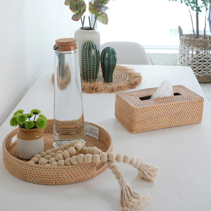 Plateau de service élégant en rotin, fait main, fournisseur en gros, plateau en rotin naturel tissé pour la cuisine et la décoration intérieure, fabriqué au Vietnam - Product Image 6