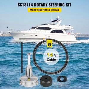 Kit Cavo di Controllo Sterzo per Imbarcazioni da 14 Pollici, Sistema di Sterzo Marino Fuoribordo con Albero da 3/4 Pollici, Parti e Accessori - Product Image 2
