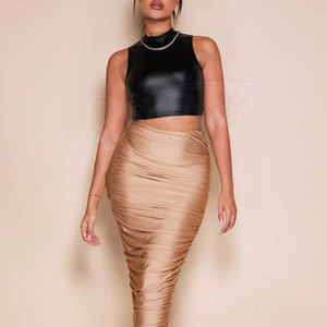 Prix de gros direct usine – Haut court en cuir pour femme – Meilleur prix – Haut court en cuir pour femme en vente en ligne - Product Image 3