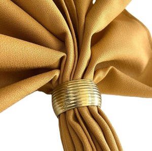 Anillos de Servilleta de Latón Dorado de la Mejor Calidad para Eventos, Hoteles, Bodas, Porta Servilletas Metálicos Modernos para el Hogar, Accesorios de Comedor - Product Image 2