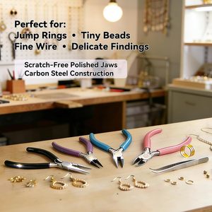 4Pcs Stainless Steel Jewelry Making <b>Pliers</b> <b>Set</b> Needle Nose Round Nose Wire Cutter Precision Tools for Beading Repair Craft Use - Product Image 3