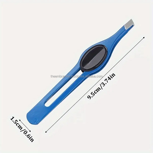 Professional Gold Tone Stainless Steel Eyebrow Tweezers for Women <b>Pointed</b> Tip Curved Beauty Makeup <b>Tools</b> Hair <b>Removal</b> Clip - Product Image 3