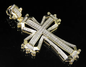 Pendentif croix en diamant Moissanite VVS, argent 925, pendentif glacé, pendentif Hip Hop, bijoux de foi chrétienne, pendentif religieux - Product Image 1