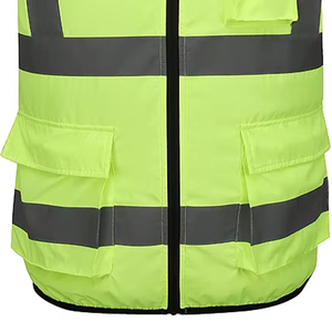 Chaleco de Seguridad Reflectante de Nylon Clase 2, Chaleco de Trabajo de Alta Visibilidad Premium, Chaleco de Seguridad Resistente Personalizado para Construcción y Trabajos Viales - Product Image 3