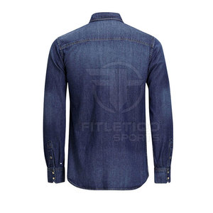 Servicio OEM, Venta al Por Mayor, Diseño Personalizado, Camisas de Mezclilla Casuales para Hombre, Transpirables, Ecológicas, Impermeables, 100% Algodón, Nueva Llegada - Product Image 6