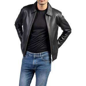 แจ็คเก็ตหนังผู้ชายสำหรับขี่มอเตอร์ไซค์ ผ้าแคนวาส สำหรับฤดูหนาว รับผลิตตามแบบ (OEM) ขายส่ง - Product Image 1