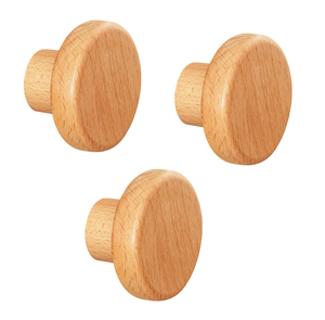 Gancho de Pared de Madera para Colgar Toallas en el Baño, Diseño Minimalista, Fácil de Instalar, Paquete de 3 Ganchos para Ropa - Product Image 1
